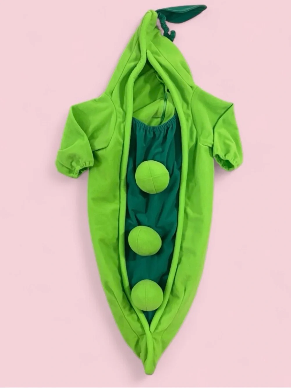 RedEnvelope Infant Green Pea Pod Halloween Baby Costume size 0-6 Months EUC